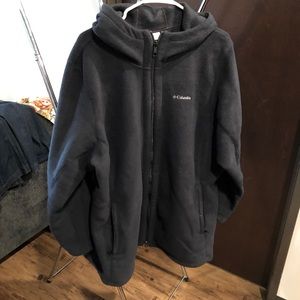 Columbia fleece jacket black 3x